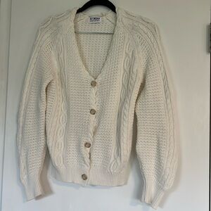 27 Miles Cotton Cable Button Cardigan